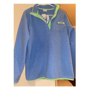Columbia fleece monogrammed pullover.